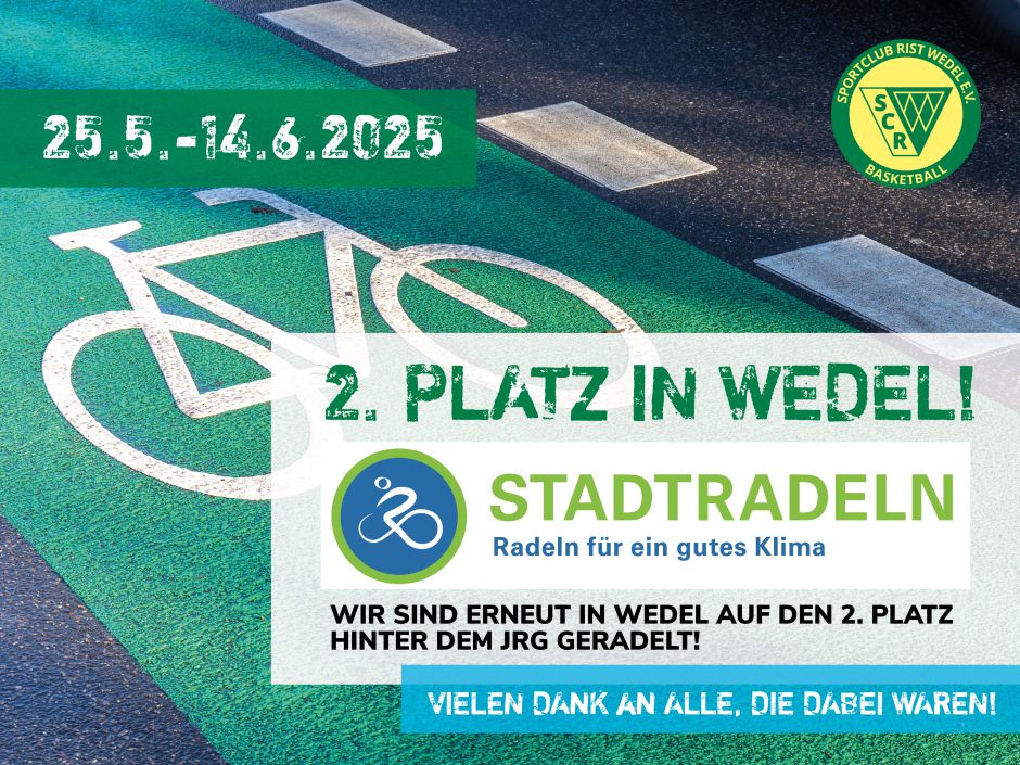 #Stadtradeln 2025 – SC Rist Wedel radelt aufs Treppchen!