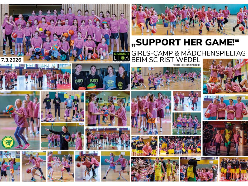 #"Support her game" – Girlscamp und "Mädchenspieltag" der 2. Basketball Bundesliga" setzt Zeichen!
